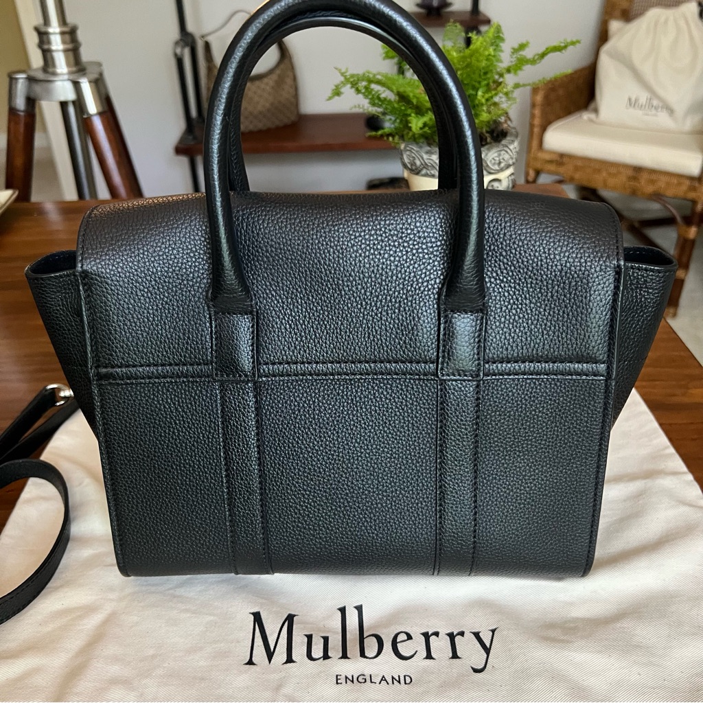 Mulberry Classic Grain Small Bayswater In Black — image 5 of 8